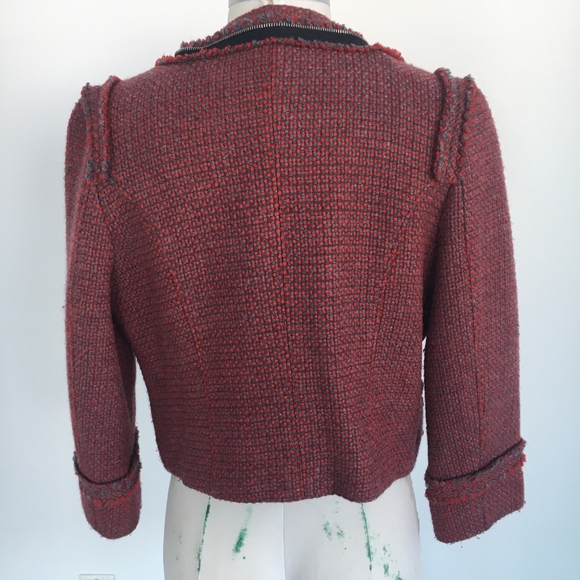 Hinge Tweed Blazer with Zipper Detail - Picture 5 of 7